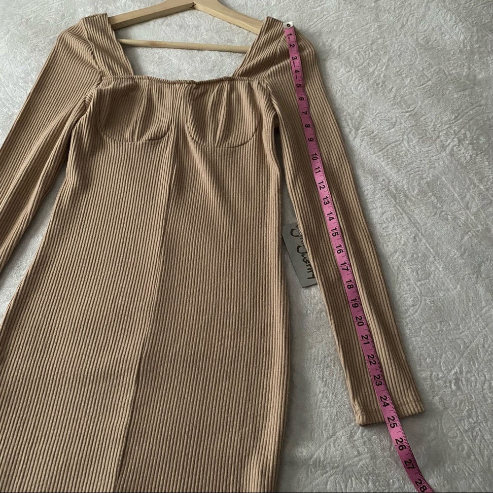NWT Buckle J is for Justify Tan Ribbed Corset Dress - Picture 6 of 9